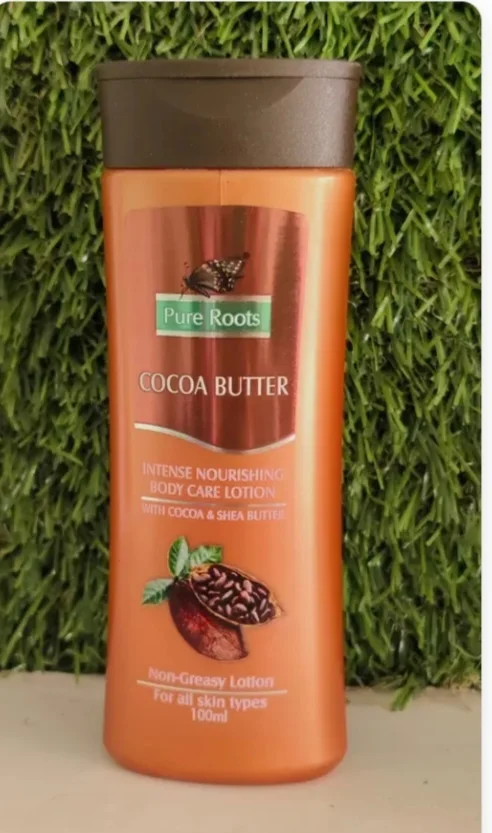 Pure Roots Intense Nourishing Body Care Lotion 100ml Cocoa Shea Butter Deep Moisturising Hydrating Skin Repair Lotion for Dry Skin Smooth Soft Glowing Skin Daily Use Body Lotion image 1
