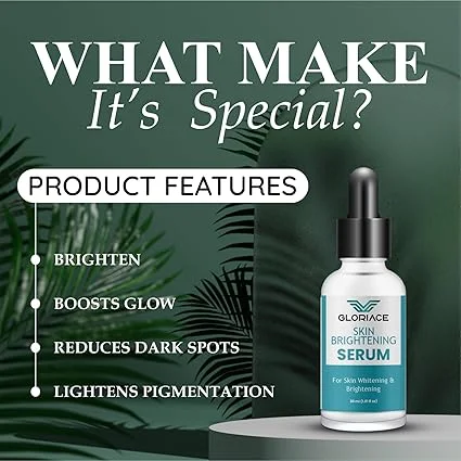 Skin Brightening Serum for Whitening & Brightening 30ml | Anti-Dark Spots & Glowing Skin Face Serum | Natural Skin Care, Vitamin C & Hyaluronic Acid | Lightweight Daily Moisturising Serum image 5