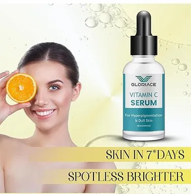 Vitamin C Face Serum for Hyperpigmentation & Dull Skin 30ml | Skin Brightening & Glowing Face Serum | Fades Dark Spots, Uneven Tone & Pigmentation | Antioxidant-Rich Daily Use Serum thumbnail 1