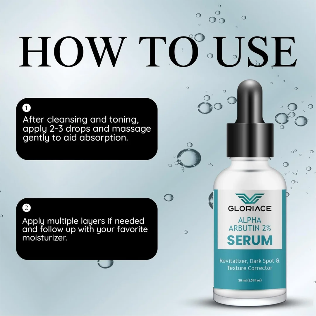 Alpha Arbutin 2% Face Serum 30ml for Dark Spots, Pigmentation, Acne Marks, Uneven Skin Tone, Texture Correction & Skin Brightening with Hydrating Revitalizer Formula image 4