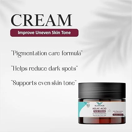 Kojic Acid Face Cream 50ml Daily Pigmentation Care Cream for Dark Spots Uneven Skin Tone Brightening Clear Radiant Skin Moisturising Skincare Cream for Women and Men image 5