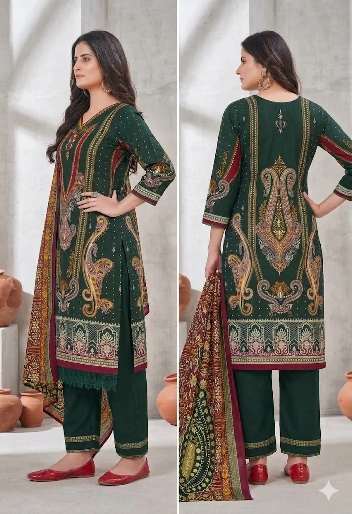 Women’s Cream & Purple Floral Printed Salwar Suit Set with Dupatta |Elegant Ethnic Straight Kurta Palazzo Set for Festive, Party & Daily Wear India Maroon/Burgundy XXL image 1