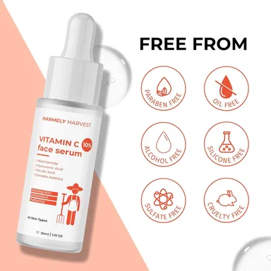 10% Vitamin C Face Serum 30ml Pack of 2 with Niacinamide Hyaluronic Acid Ferulic Acid Centella Asiatica for Glowing Skin Brightening Anti Ageing Hydrating Serum for Women Men India thumbnail 4