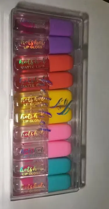 Hotshot Lip Gloss Set Pack of 10 Multi Shades Long Lasting Shiny Hydrating Lip Gloss Combo Lightweight Non Sticky Moisturising High Pigment Glossy Finish Lip Makeup Kit for Women India thumbnail 2