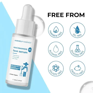 HARMELY HARVEST 10% Niacinamide Face Serum | Fades Dark Spots, Controls Oil & Brightens Skin thumbnail 1