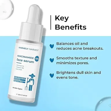 Niacinamide 10% Face Serum 30ml for Oil Control Dark Spots Acne Marks Brightening with Zinc PCA Vitamin B5 Matmarine + Vitamin C 10% Face Serum 30ml for Glowing Skin Hydration with Hyaluronic Acid Ferulic Acid Anti Ageing Combo thumbnail 3