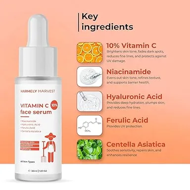 Total Care Hair Fall Control Shampoo 250ml with Capixyl Anagain Bhringraj for Strong Smooth Hair + Vitamin C 10% Face Serum 30ml with Hyaluronic Acid Centella for Bright Glowing Hydrated Skin Combo thumbnail 2