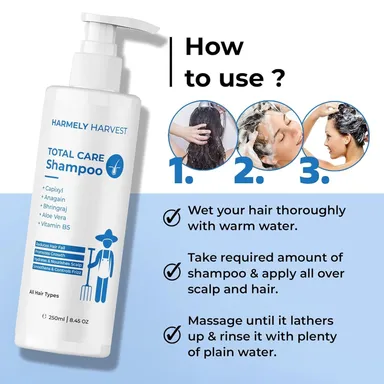 HARMELY HARVEST AHA BHA Face Wash (3%) for Acne & Oil Control with Glycolic, Lactic & Salicylic Acid (100ml) + Hair Fall Control Shampoo with Capixyl, Anagain & Bhringraj (250ml) Combo for Clear Skin & Strong Hair thumbnail 5