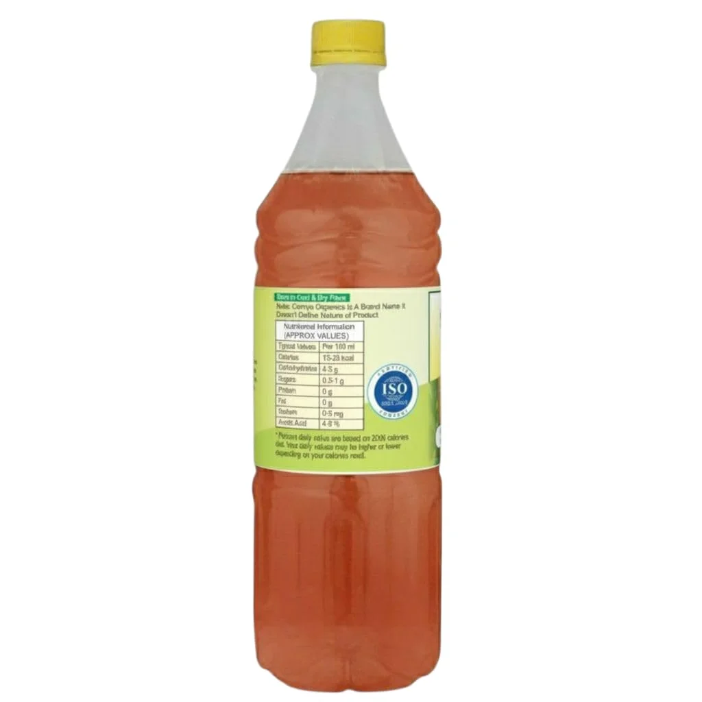 Cemya ORGANICS Natural Cane Vinegar 1 L | Sugarcane Juice Based Naturally Fermented Sirka for Cooking, Pickles, Digestion Support & Traditional Household Use image 2