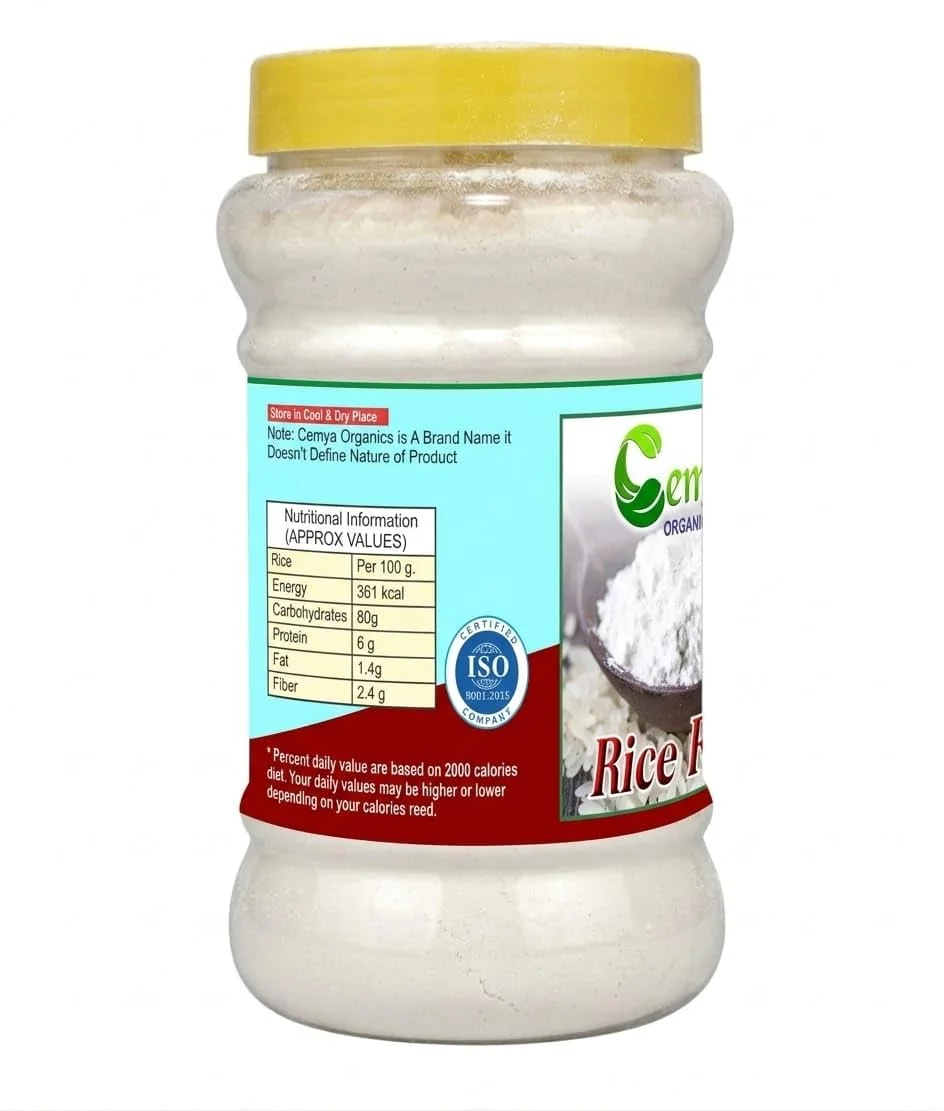 Cemya ORGANICS Rice Flour 1kg Chawal Atta | 100% Pure Finely Ground Gluten-Free Flour for Idli, Dosa, Snacks, Baking, Thickening & Everyday Cooking | No Preservatives image 2