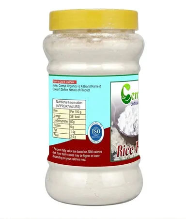Cemya ORGANICS Rice Flour 1kg Chawal Atta | 100% Pure Finely Ground Gluten-Free Flour for Idli, Dosa, Snacks, Baking, Thickening & Everyday Cooking | No Preservatives thumbnail 1
