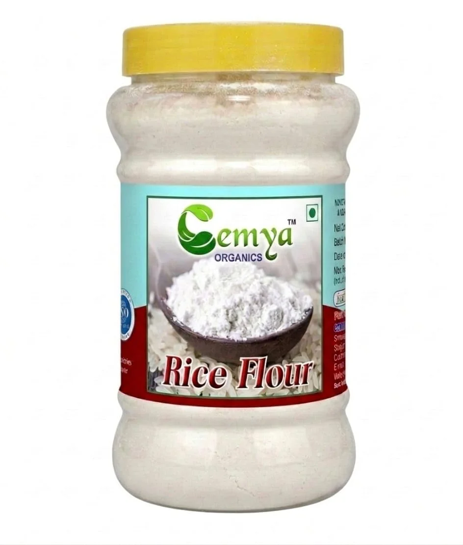 Cemya ORGANICS Rice Flour 1kg Chawal Atta | 100% Pure Finely Ground Gluten-Free Flour for Idli, Dosa, Snacks, Baking, Thickening & Everyday Cooking | No Preservatives image 1