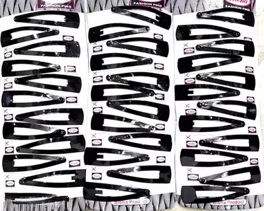 36 Pieces Black Metal Tic Tac Hair Clips Set for Women Girls Strong Hold Snap Hair Pins Non Slip Hair Styling Accessories for Daily Use School Salon 36 PCS Pack thumbnail 1