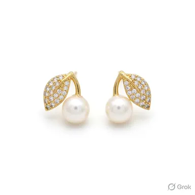 Pearl Gold Stud Earrings for Women Pack of 1 Lightweight Minimal Daily Wear Party Office Jewellery Alloy Gold Plated Elegant Pearl Stud Earring thumbnail 3