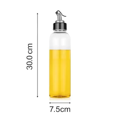 1L Oil Dispenser Bottles Pack of 2 Leak Proof BPA Free Plastic Oil Container for Cooking Oil Vinegar Kitchen Storage Transparent with Drip Free Pour Spout thumbnail 1