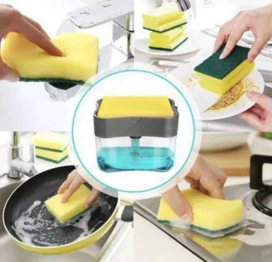 SPIKARUST 2 in 1 Press-Type Sink and Dishwasher Liquid Soap Dispenser 400ml Kitchen Bathroom Countertop Hand Soap Pump thumbnail 3