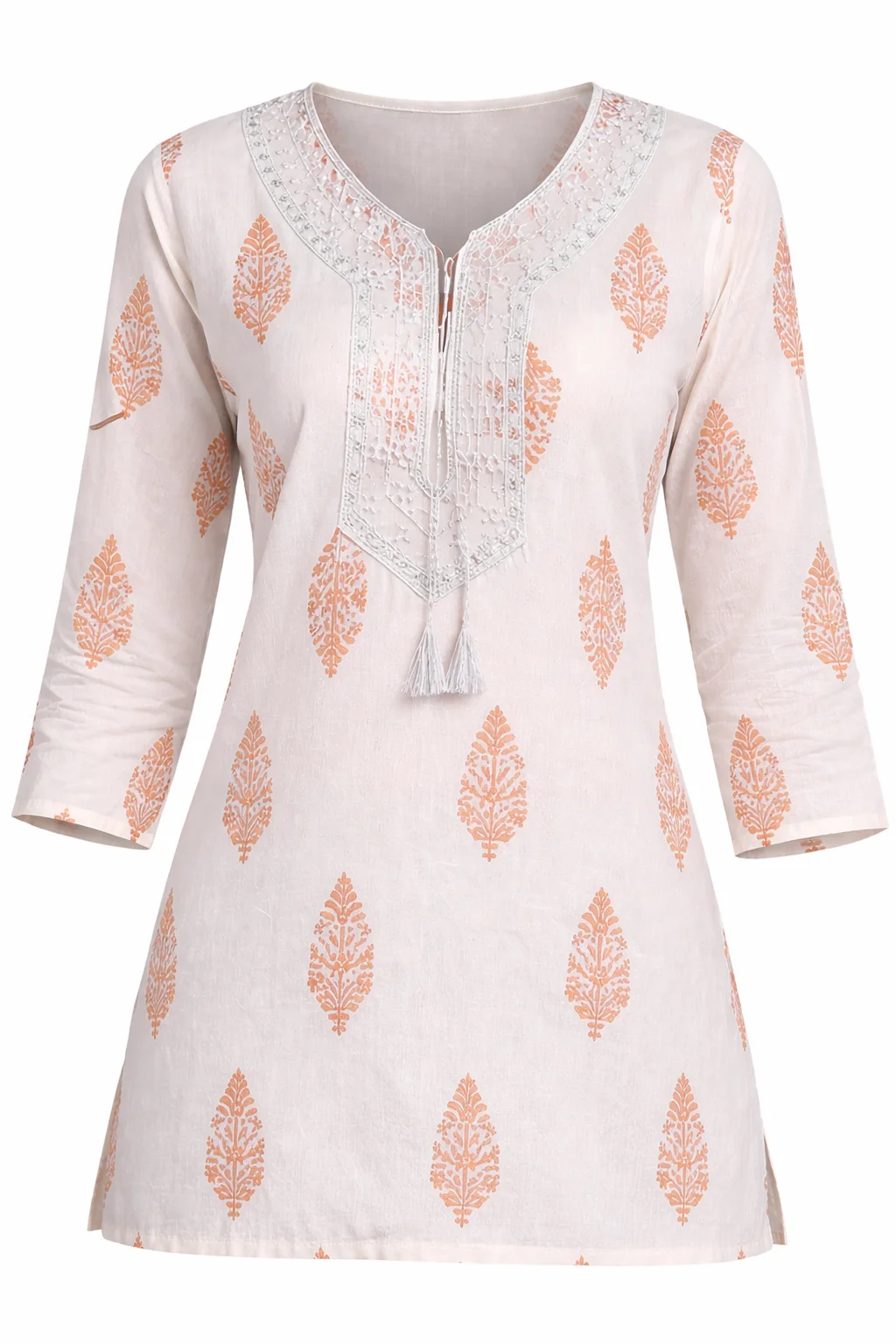 Women Cotton Printed Short Kurti Top XXL Casual Ethnic Wear Breathable Summer Kurta Tunic for Daily Wear Office Wear Lightweight Soft Fabric Stylish Indian Kurti image 2