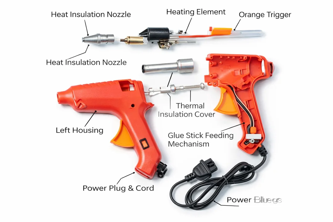 Hot Melt Electric Glue Gun with 2 Free Glue Sticks Quick Heat Fast Heating Trigger Feed Portable DIY Craft Repair Tool for Home Decoration School Projects Multi Purpose Adhesive Gun Pack of 1 image 2