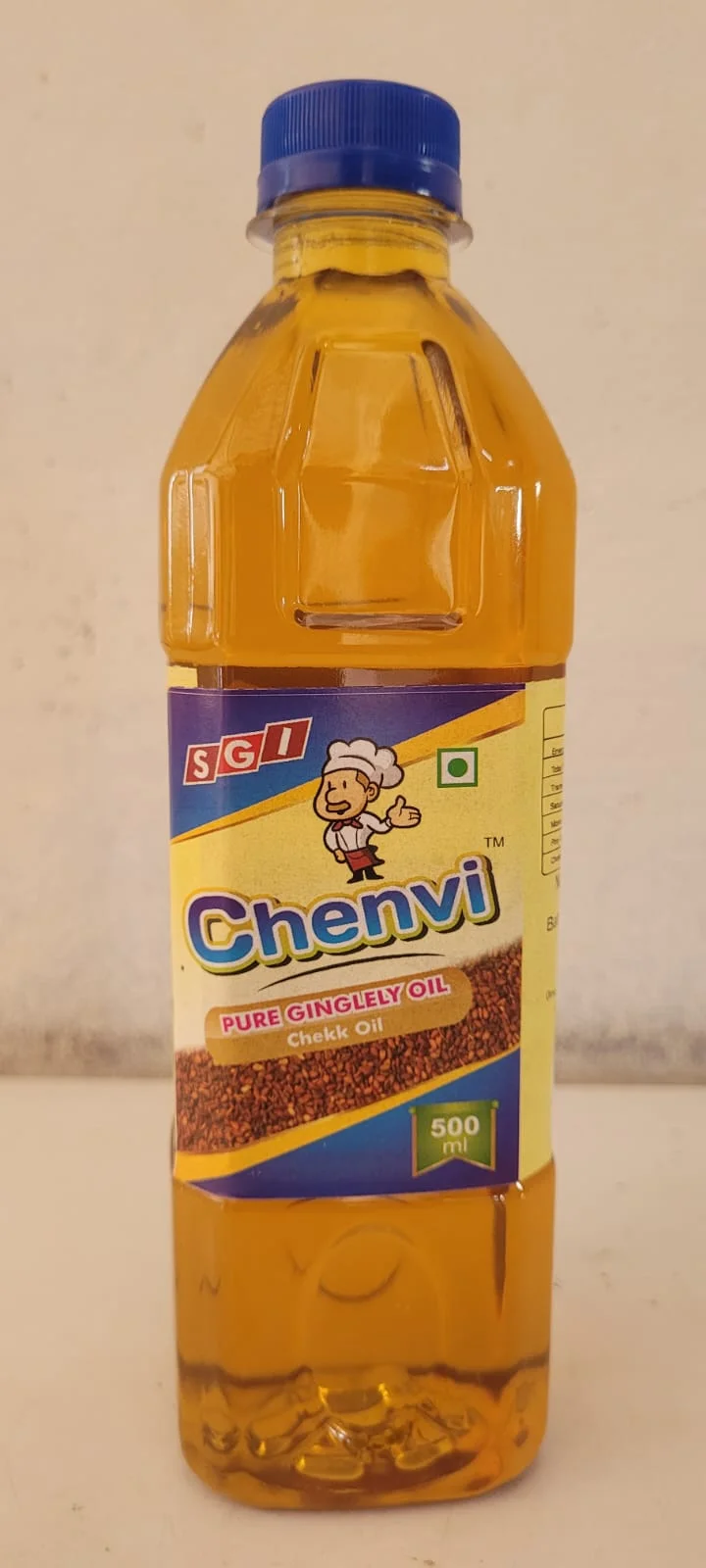 Chenvi Oils 1/2 Litre Cold Pressed Gingelly Oil Pure Natural Sesame Oil Half Litre Can Kachi Ghani Wood Pressed Edible Cooking Oil Traditional South Indian Healthy Oil for Daily Cooking India image 1