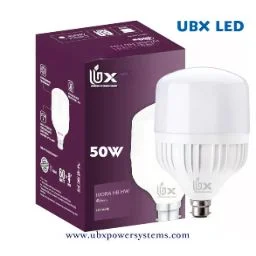 UBX 50W LED Bulb Cool White B22 Base High Brightness Energy Efficient Long Lasting Power Saving LED Light for Home Office Shop Lighting India image 1