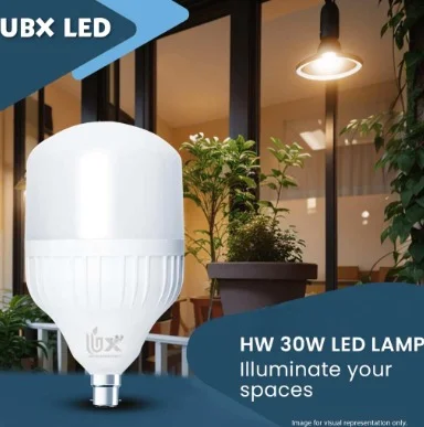 UBX 30W LED Hammer Bulb B22 Base Cool Daylight 6500K High Brightness Energy Efficient Long Life High CRI 4KV Surge Protection LED Bulb for Home Office Shop Commercial Lighting India image 2
