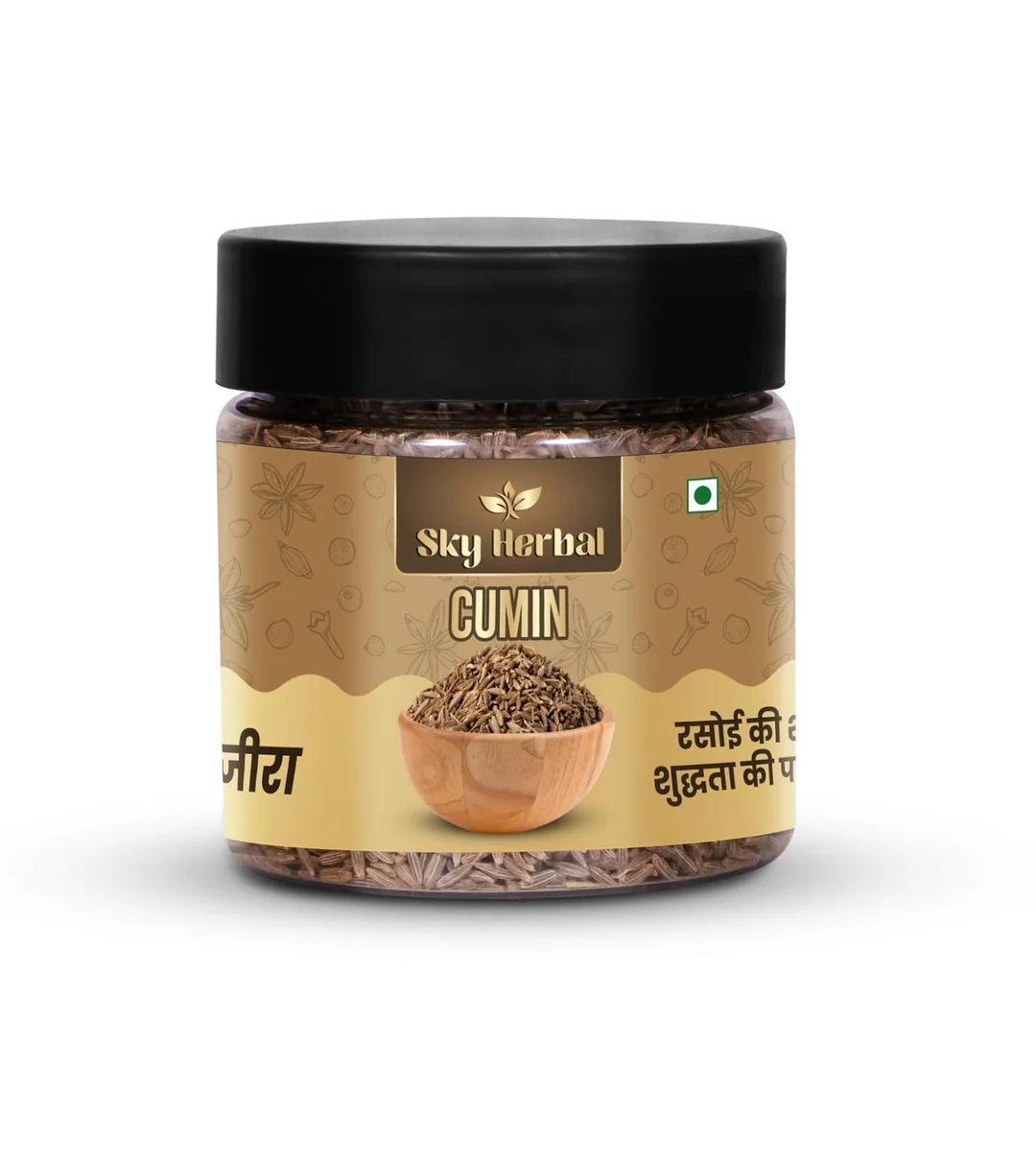 Sky Herbal Premium Whole Cumin Seeds Jeera Jar 100 Percent Natural Aromatic Spice for Indian Cooking Rich Flavor Digestive Health Kitchen Essential Masala Ingredient image 1