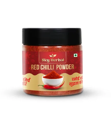 Sky Herbal Premium Red Chilli Powder Lal Mirch Powder Pure Spicy Masala for Indian Cooking Rich Color Strong Flavor Kitchen Essential Spice Jar thumbnail 2