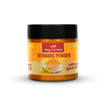 Sky Herbal Premium Turmeric Powder Haldi Natural Organic Haldi Powder for Indian Cooking Golden Color Healing Spice Kitchen Essential Masala Jar thumbnail 1