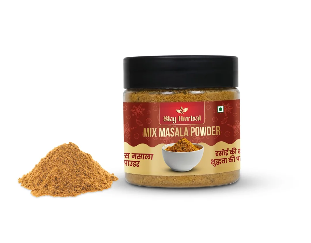 Sky Herbal Premium Mixed Masala Powder All Purpose Spice Blend for Indian Cooking Rich Aroma Flavor Kitchen Essential Authentic Indian Spice Mix Jar image 1