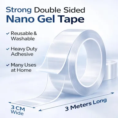 HousePill Double Sided Transparent Adhesive Hooks Heavy Duty Wall Hooks No Drill Reusable Strong Stick On Hooks for Bathroom Kitchen Home Organization Set of 4 Waterproof Wall Mounted Hangers thumbnail 2