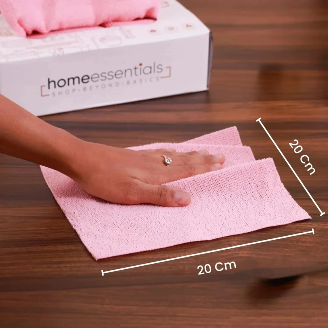HousePill Wet and Dry Microfiber Cleaning Cloth Premium Dual Use Super Absorbent Lint Free Reusable Multipurpose Cleaning Cloth for Kitchen Home Car Glass Electronics Dust Cleaning Towel Pack of 2 image 3