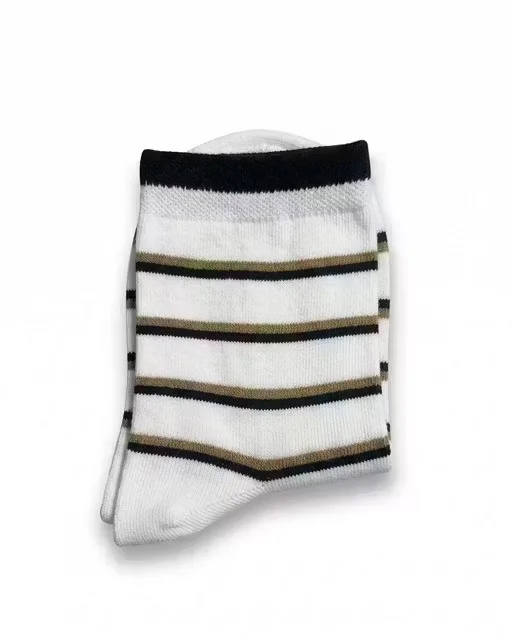 Moonveil Collections Men Premium Cotton Striped Ankle Socks Pack of 6 (2 Sets of 3 Pairs) Breathable Comfortable Sweat Absorbent Daily Wear White Socks India for Office Casual Sports Use image 4