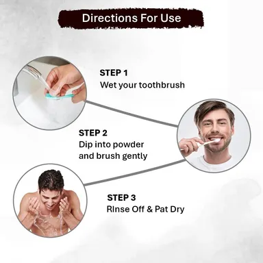 Oneway Happiness Activated Charcoal Teeth Whitening Powder 100g for Deep Stain Removal, Natural Whitening, Bad Breath Control Oral Care Dental Hygiene thumbnail 2