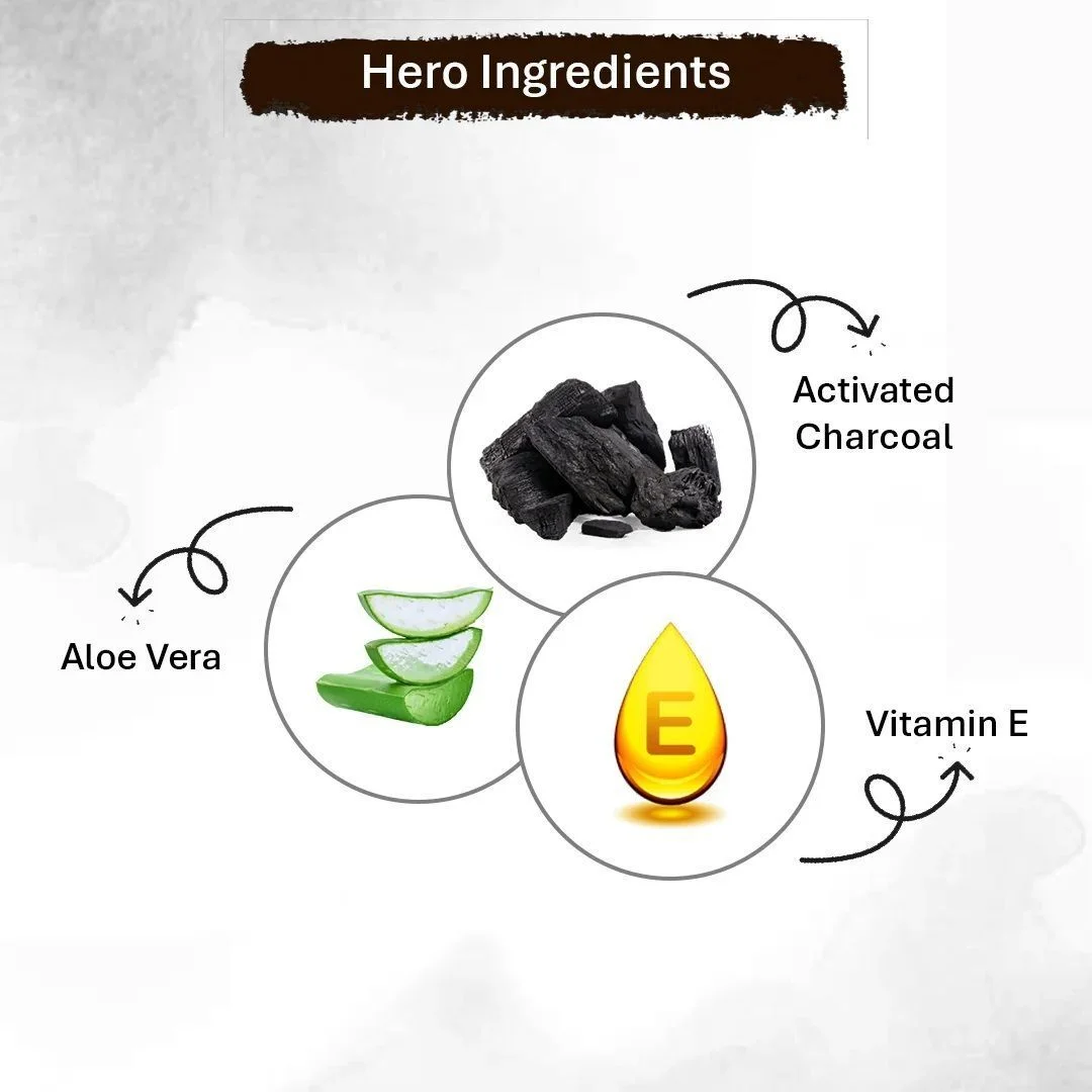 Oneway Happiness 100% Natural Activated Charcoal Tooth Powder for Teeth Whitening, Stain Removal, Fresh Breath Oral Care (100 g Herbal Dental Powder) image 2