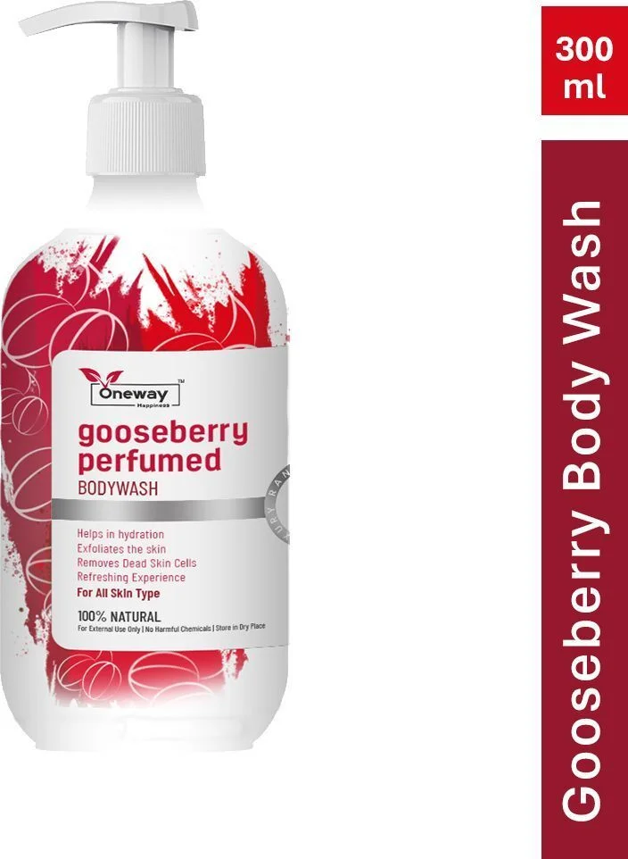 Oneway Happiness Apricot Body Wash 300ml Natural Fruit Extract Shower Gel for Glowing Skin Hydrating Moisturising Bath Cleanser for Dry Sensitive Skin India image 1
