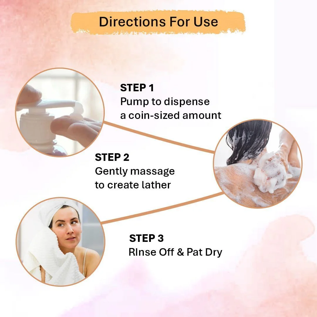 Oneway Happiness Apricot Body Wash 300ml with Vitamin E & Turmeric for Glowing Skin Deep Cleansing Hydrating Natural Shower Gel for Dry Dull Skin India image 3