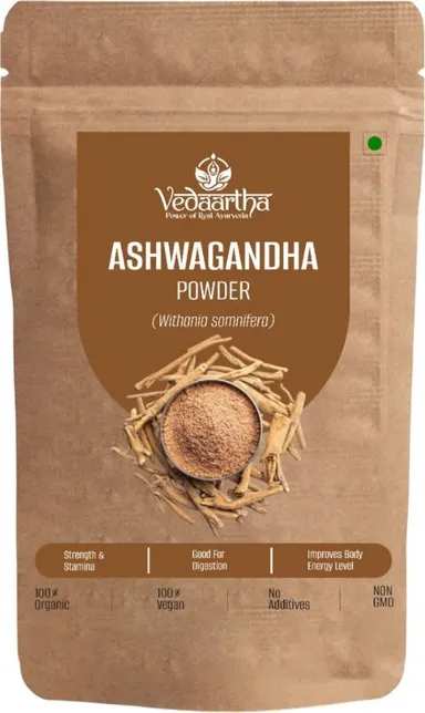 Vedaartha 100% Natural Ashwagandha Powder & Kaunch Beej Powder Combo Pack 4x100g Ayurvedic Herbal Supplement for Strength Stamina Energy Immunity à¤ªà¥à¤°à¥à¤· à¤¸à¥à¤µà¤¾à¤¸à¥à¤¥à¥à¤¯ Male Vitality Stress Relief Muscle Gain thumbnail 1