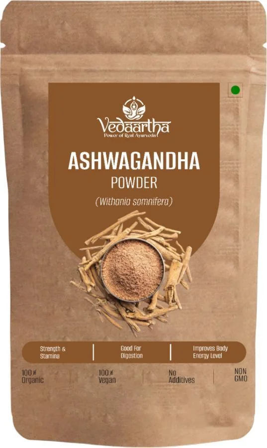 Vedaartha Ayurvedic Herbal Powder Combo Ashwagandha Swet Musli Kaunch Beej Shatavari 4x50g for Strength Stamina Immunity Energy Men Women Vitality Hormonal Balance image 2