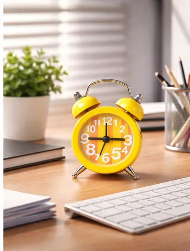 Red Metal Twin Bell Alarm Clock for Heavy Sleepers, Vintage Analog Table Clock with Backlight, Decorative Retro Desk Clock for Kids Room and Study Table thumbnail 1