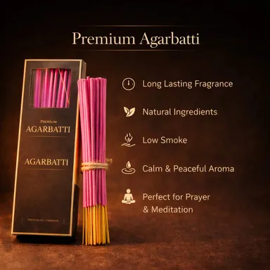 Nimba Naturals Rose Premium Pink Incense Sticks 400g Set of 5 Long Lasting Fragrance Agarbatti for पूजा Meditation Relaxation Home Temple Use Natural Aromatic Dhoop Sticks thumbnail 2