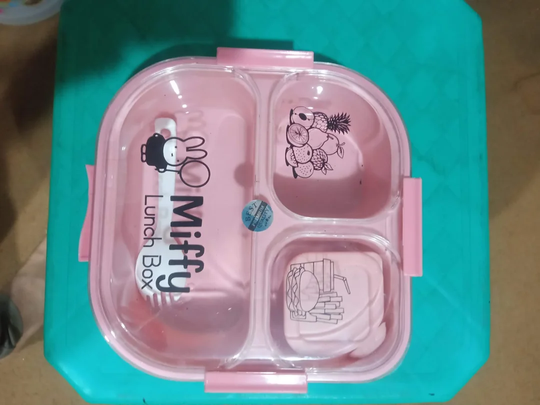 Stainless Steel 3 Compartment Lunch Box Tiffin for Kids & Adults Leak Resistant Food Container Durable Reusable School Office Travel Meal Box image 2