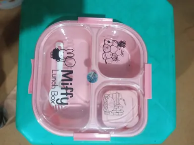 Stainless Steel 3 Compartment Lunch Box Tiffin for Kids & Adults Leak Resistant Food Container Durable Reusable School Office Travel Meal Box thumbnail 1