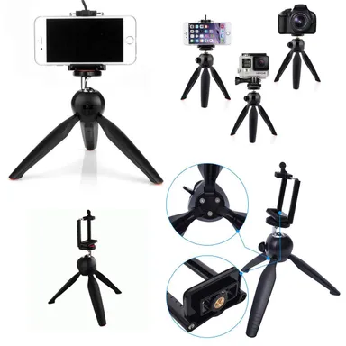"Universal Mini Tripod Stand for Smartphones & DSLR Cameras, 360° Rotatable Ball Head, Lightweight & Portable for Vlogging & Reels"  thumbnail 4