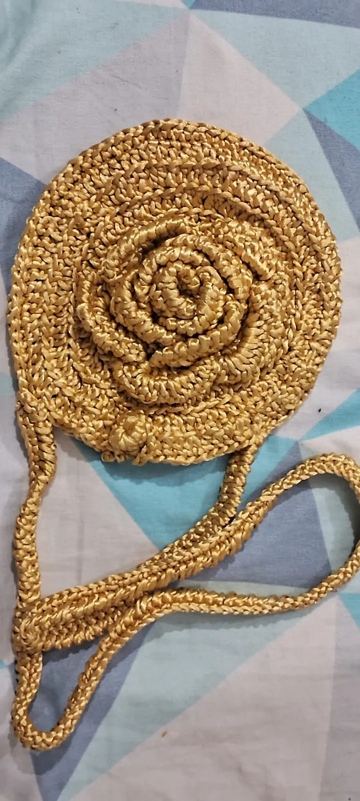 Handmade Crochet Round Sling Purse for Women Boho Chic Circular Crossbody Bag Lightweight Summer Ethnic Stylish Casual Party Handcrafted Shoulder Bag image 1