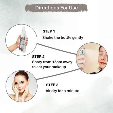 Oneway Happiness Long Lasting Matte Finish Makeup Fixer Spray 100ml Oil Control Waterproof Sweatproof Professional Setting Primer Mist for All Day Makeup Hold India Grey Bottle thumbnail 1