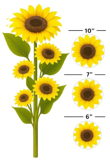 Large Artificial Yellow Sunflower 117cm Tall × 25cm Wide | Realistic Full Bloom Silk Flower for Vase, Home, Office & Party Decoration India Pack of 1 thumbnail 2