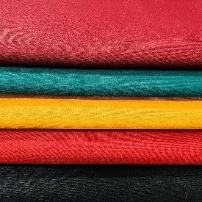 Cotton Blend Unstitched Blouse Material | Pack of 5 | 1 Metre Each, Traditional Free Size in Red, Black, Maroon, Yellow, Ramagreen, Soft Comfortable Fabric for Tailoring image 3