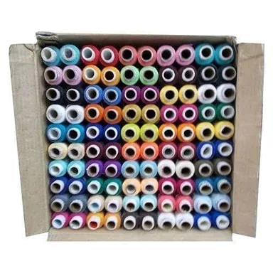 Multi-Colour Sewing Thread Pack of 10 + Free 1 Inchtape, 300m Cotton Industrial & Hand Stitching Thread for Sewing Machine, DIY, Tailoring, Embroidery, Fabric Craft thumbnail 1