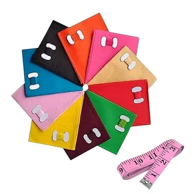 Polyester Saree Fall Pack of 10 Multicolour with 1 Free Inch Tape – Durable Sewing Accessory for Women Sarees, Tailoring, DIY Stitching, Home & Professional Use thumbnail 2
