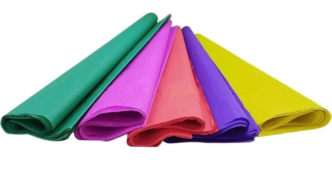 48 Pcs Kite Paper| Size 27 Inch x 18 Inch Flower Making Paper Tissue Paper 48 Sheets 5 Multi-Coloured image 7